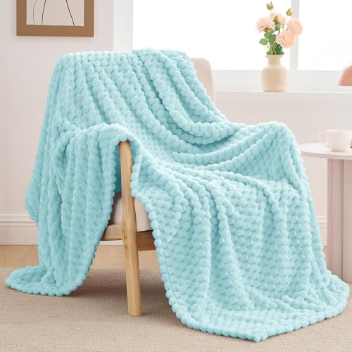 Cloud Blue Throw Blanket for Couch (Cloud Blue / Throw(50"x60"))