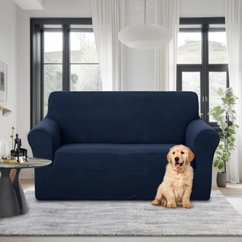Loveseat Cover Stretch Couch Cover Sofa Slipcover (Navy / Loveseat)