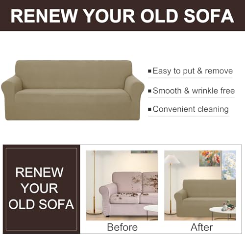Loveseat Cover Stretch Couch Cover Sofa Slipcover (Sand / Loveseat)