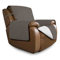 Reversible Couch Cover (Taupe/Ivory / Large Recliner)