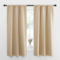 Blackout Room Darkening Curtains (Biscotti Beige / 34"W x 63"L (Pack of 2))