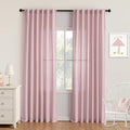 Pink Curtains 72 Inch Length for Nursery Girls Bedroom (50"W x 72"L (Pack of 2) / Light Pink)
