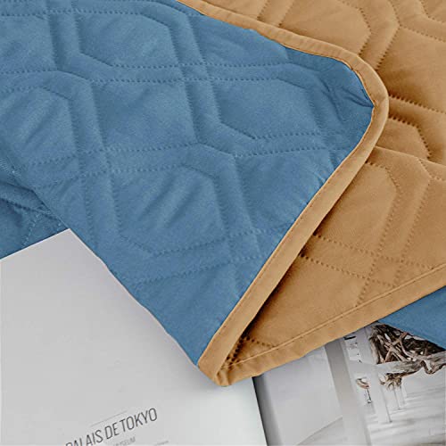Waterproof Dog Bed Blankets Cover for Bed Couch Sofa Reversible (30x70 Inch (Pack of 1) / Sand+stoneblue)