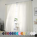 Ivory Sheer Curtains 96 Inch Length 2 Panels Set (Ivory / 42"W x 96"L (Pack of 2))