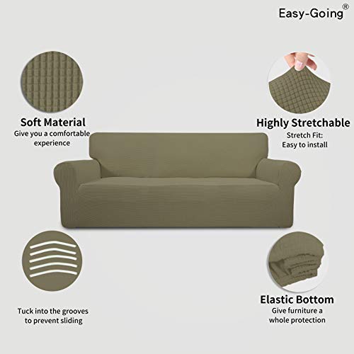 Stretch Couch Covers for Sofa Washable Large Khaki (Large Sofa / Khaki)