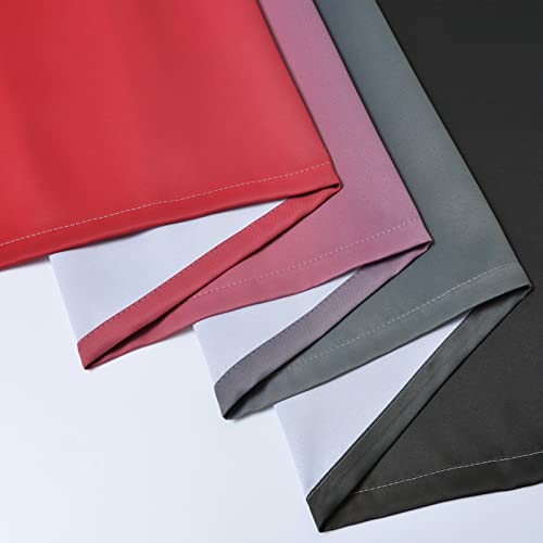 Red Black Ombre Curtains 52x63 Inche Long 2 (52"W x 63"L (Pack of 2) / Red and Black)