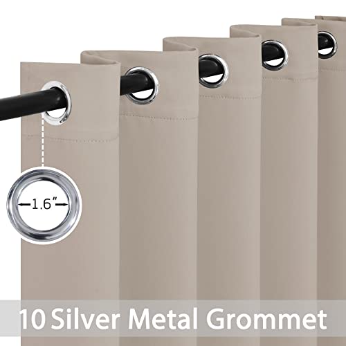 Room Darkening Curtains 62x63 inch Length Natural (Natural / 62"W x 63"L (Pack of 2))