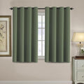 Blackout Curtain for Living Room Small Window Kitchen Blackout Curtains 45 inch Length Energy Saving Solid Grommet Blackout Drape (52"W x 45"L (Pack of 1) / Bronze Green)
