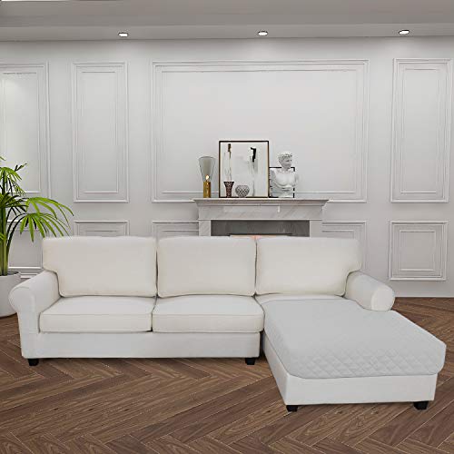 Sectional Couch Covers for Dogs L Shape Sofa Cover Reversible Sofa Slipcover Chaise Lounge Cover Furniture Protector Cover for Pets Dog Cat (42" x 68" / Light Gray/Light Gray)