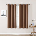 Room Darkening Curtains for Bedroom and Living Room 50 Inch Long (29"W x 50"L (Pack of 2) / Cappuccino)