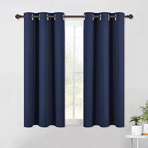 Living Room Blackout Curtain Panels (Navy / 42"W x 54"L (Pack of 2))