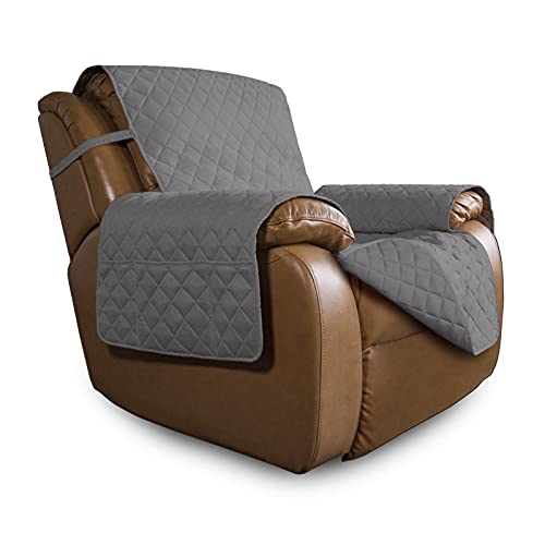 Reversible Couch Cover (Gray/Gray / Large Recliner)