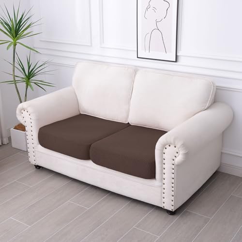 Waterproof Couch Cushion Covers for Pets (Brown / 2PCS)