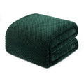 Soft Waffle Fleece Bed Blanket King Size (Green / 90x104 in)