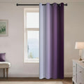 Greyish White to Purple Ombre Curtain for Bedroom 84 Inch (52"W x 84"L (Pack of 1) / Purple)