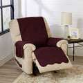 Reversible Recliner Cover (Recliner / Wine / Light Grey)