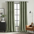 Velvet Curtains Sage Green 52 x 90 Inch Length Set of 2 (Sage Green / 52"W x 90"L (Pack of 2))