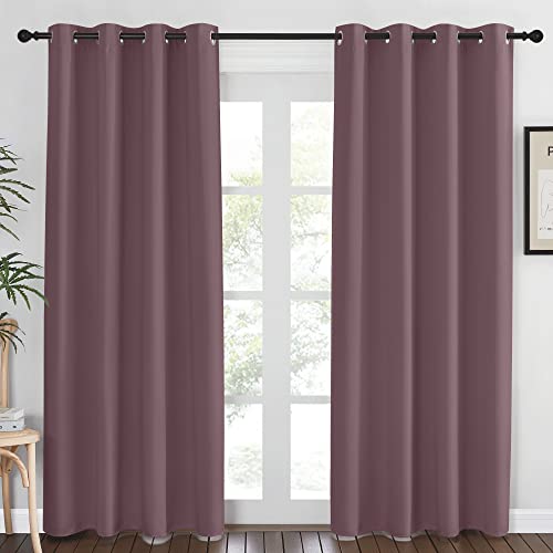 Blackout Dry Rose Curtain 84 inches Long for Bedroom (Dry Rose / 52"W x 84"L (Pack of 1))