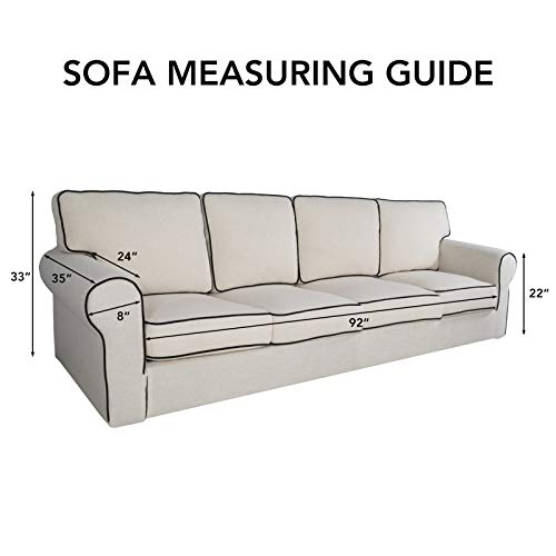 Stretch Couch Covers for Sofa 4 Seater Slipcovers Black (XX-Large 4-Seater Sofa / Black)