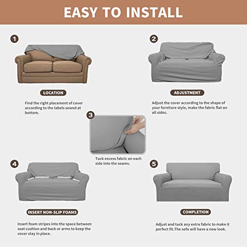 100% Waterproof Couch Cover (Light Gray / Sofa)