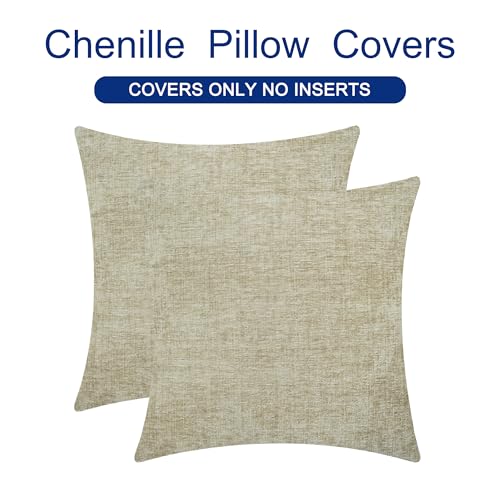 Decorative Couch Throw Pillow Covers 26 X 26 Inches Light Taupe (26" x 26" (Pack of 2) / Light Taupe)