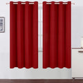 Blackout Curtains 66 x 72 Inch Long Red Curtains Set of 2 Panels Room Darkening Curtains for Bedroom and Living Room (Red / 66"W x 72"L (Pack of 2))