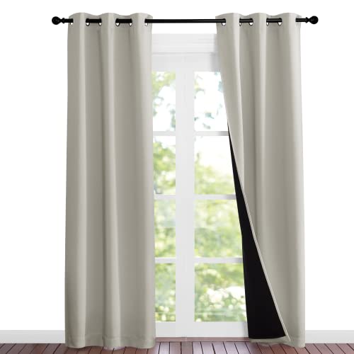 Natural Blackout Curtains 84 inches Long (Natural / 37"W x 84"L (Pack of 2))