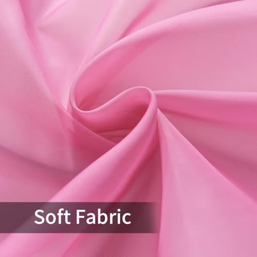 Solid Sheer Rod Pocket Curtain Voile Draperies 2 Panels White Beige Black Grey Ivory 60 Inch Width 72 Inch Long 1 Pair for Kitchen Bedroom Children Living Room Yard (Pink / 60"W x 72"L (Pack of 2))