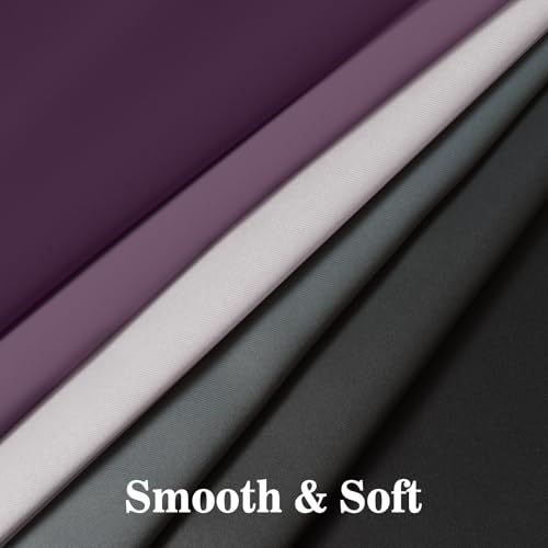 Blackout Ombre Purple and Black Curtains for Bedroom (52"W x 84"L (Pack of 2) / Purple and Black)