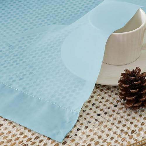2 Pack Basic Sky Blue Sheer Curtain Drapes 54 Inch Length 2 Panels for Living Room (42"W x 54"L (Pack of 2) / Sky Blue)