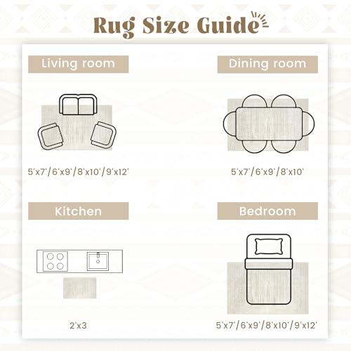 Living Room Rugs 9x12 (Ivory Beige / 9' x 12' (Rectangular))