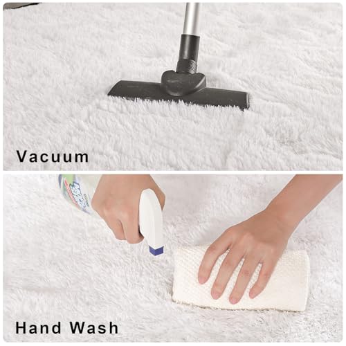 Soft Area Rugs for Bedroom Living Room Plush Fluffy Rug 9x12 (Cream / 9' x 12' (Rectangular))