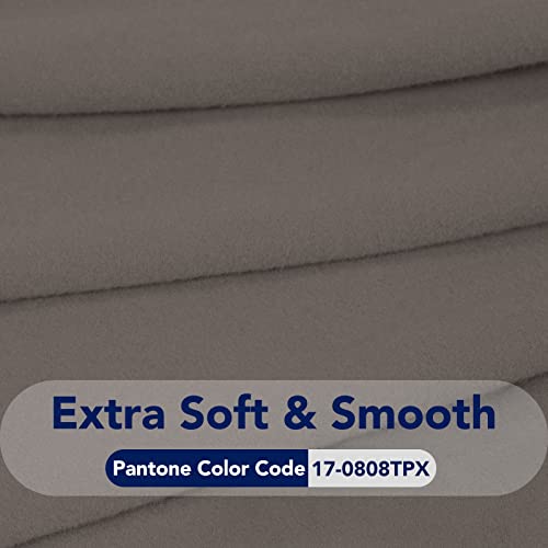 Stretch Oversized Couch Covers Fleece Sofa Slipcovers Taupe (X-Large Oversized Sofa / Taupe)