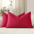 Lumbar Pillow Covers 12x20 Hot Pink (Hot Pink / 20" x 12" (Pack of 2))