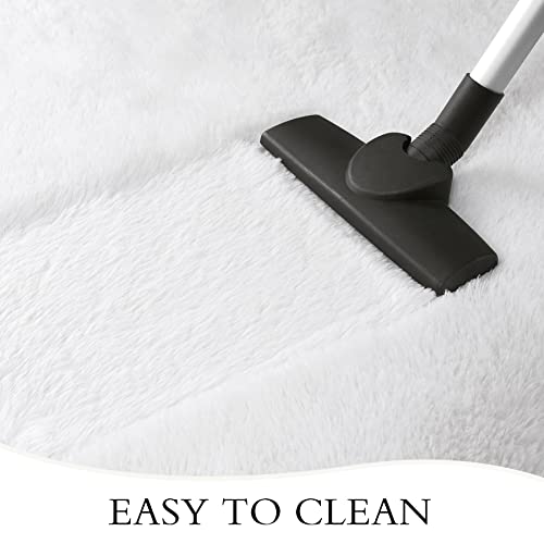Soft Runner Rug for Bedroom Living Room Plush Fluffy Rugs 2x6 (Cream / 3' x 6' (Runner))