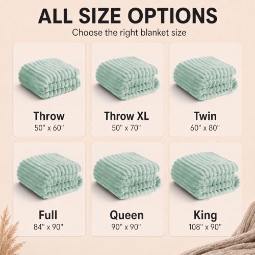 Sage Green Twin Blanket for Bed (Sage Green / Twin (60" x 80"))