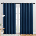 Room Darkening Draperies Window Curtain Panels (Dark Blue / 60"W x 84"L (Pack of 2))