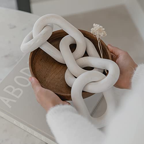Wood Chain Link Decor (Whitewashed / 5-Link)