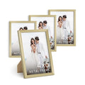4x6 Gold Metal Picture Frames (Set of 04 / Gold Metal / 4x6 in)
