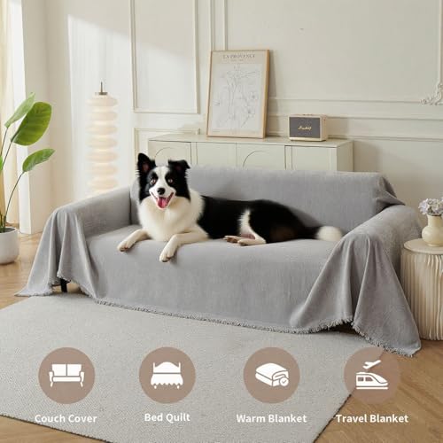 Couch Cover for Sofa (Grey / 71*102 inch)