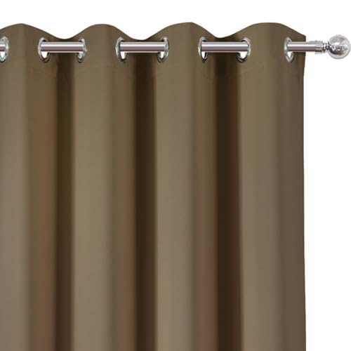 Blackout Curtains 66 x 95 inch (Brown / 66"W x 95"L (Pack of 2))