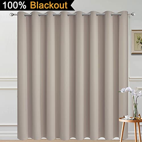 Natural 100% Blackout Patio Door Curtain Panels W100 x L84 (100"W x 84"L (Pack of 1) / Natural)