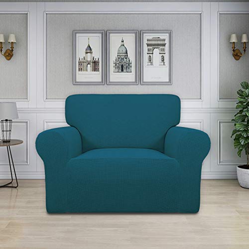 Stretch Oversized Chair Slipcover with Arm Washable Peacock Blue (Small-XL Chair / Peacock Blue)