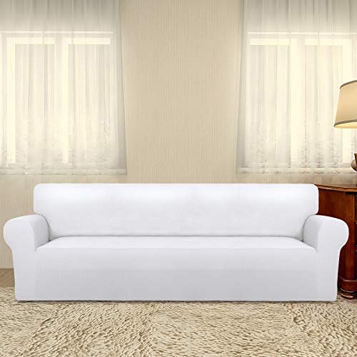 Stretch Couch Covers for Sofa 4 Seater Slipcovers White (XX-Large 4-Seater Sofa / White)