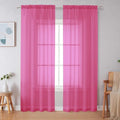 Hot Pink Sheer Curtains 84 Inches Long (Hot Pink / 42"W x 84"L (Pack of 2))