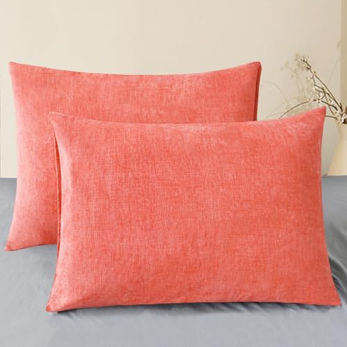 Decorative Throw Pillow Covers 26 X 20 Inches Living Coral (26" x 20" (Pack of 2) / Living Coral)