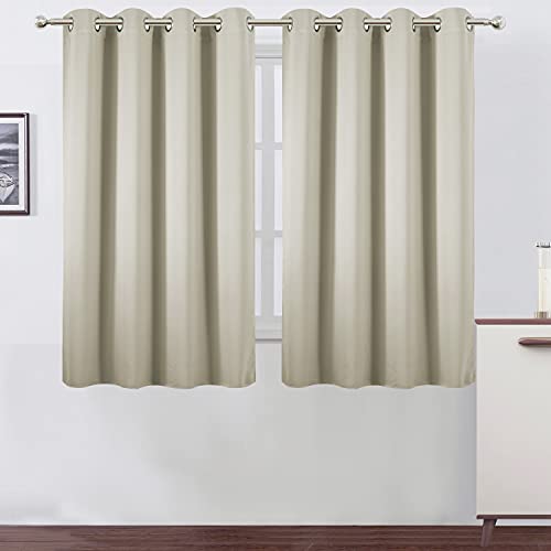 Light Beige Thermal Blackout Curtains (Light Beige / 52"W x 54"L (Pack of 2))