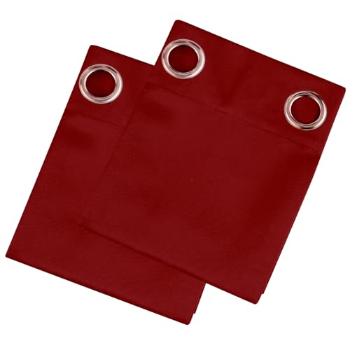 Blackout Curtains 66 x 72 Inch Long Red Curtains Set of 2 Panels Room Darkening Curtains for Bedroom and Living Room (Red / 66"W x 72"L (Pack of 2))