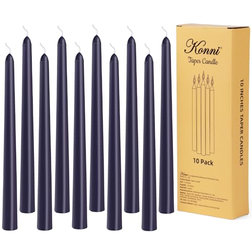 0.87×10 Inch Dark Blue Taper Candles (Dark blue)