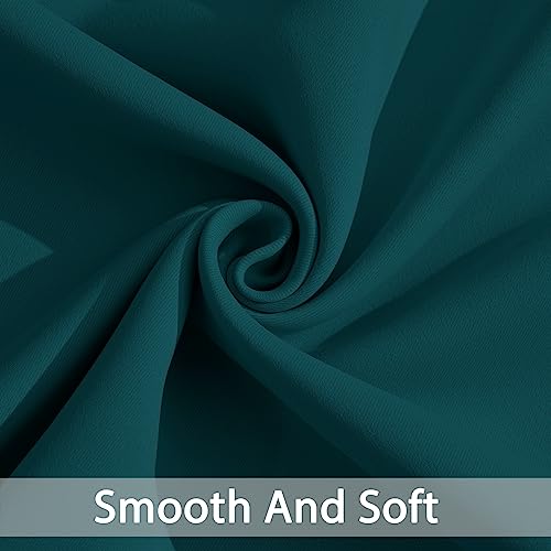 Room Darkening Curtains 52x72 inch Length Dark Teal (Dark Teal / 52"W x 72"L (Pack of 2))